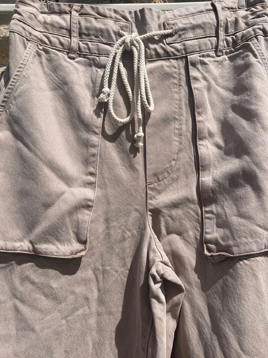 Young fabulous & broke Tan Wide-Leg cropped  Pants YFB high rise - Picture 3 of 10